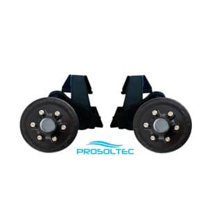 EJE DE TORSIÓN REGULABLE CON FRENO ELÉCTRICO 1800KG 6X139